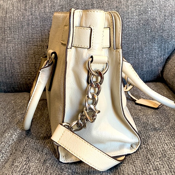 MK Michael Kors White Hamilton Large Purse Genuine Leather - Picture 3 of 5